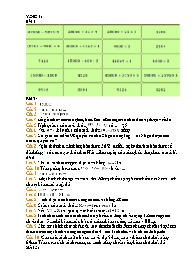 9 Đề thi violympic môn Toán Lớp 4 - Năm học 2014-2015